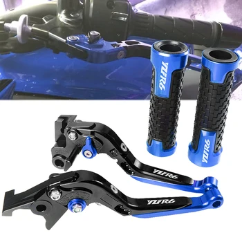 

For YAMAHA YZF R6 YZF-R6 2005-2016 2006 2007 2008 Motorbike Moto Pivot Foldable Brake Clutch Levers CNC Hand Handlebar grips set