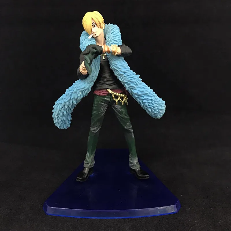 Anime One Piece Sanji 20th Bule Clothes Ver PVC Action Figure