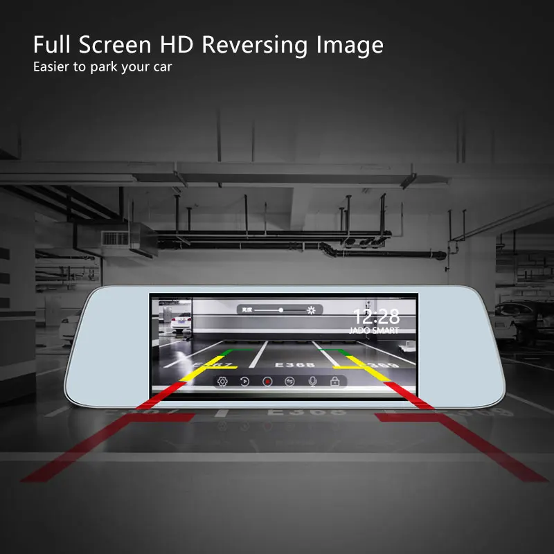 JADO D560 espejo Dvr dash Cámara avtoregistrator 6,86 pantalla Full HD 1080 P coche Dvr grabador dash cam - 4