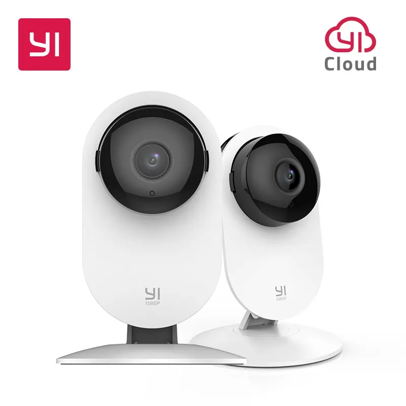 YI 1080p Home Camera 2pcs Wireless IP Security Surveillance System YI Cloud Available US EU Edition