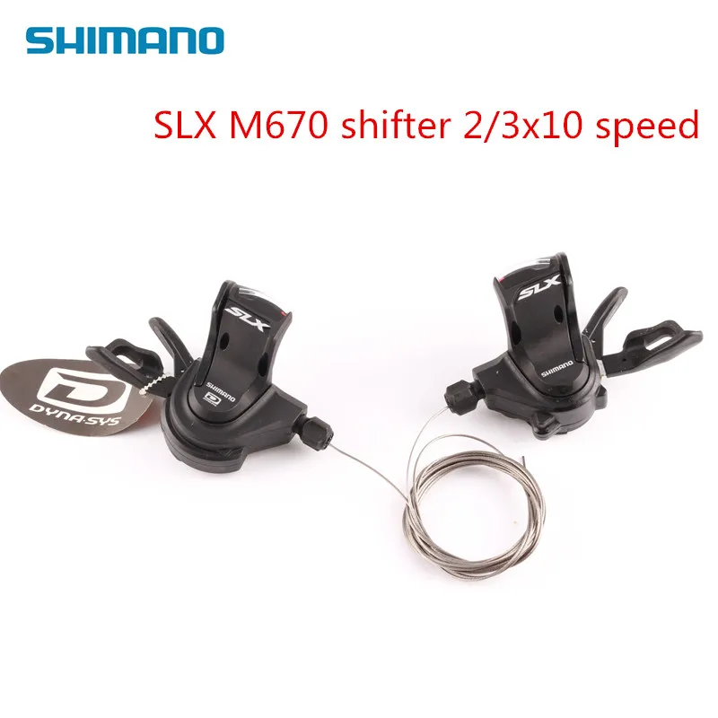 

Shimano SLX m670 2/3 x 10 Speed Shifter Levers W/Cable Set Rapidfire Plus MTB 20speed/30speed