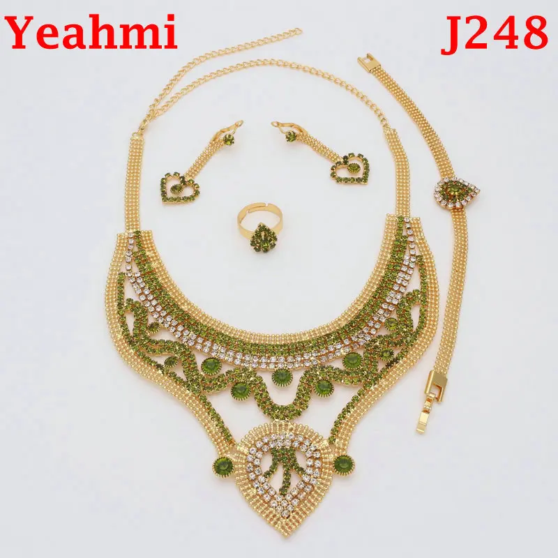 

2018 New Fashion Imitation Pearl Dubai Gold-color Jewelry set African Beads Costume Acessories Bridal wedding Jewelry Sets J248