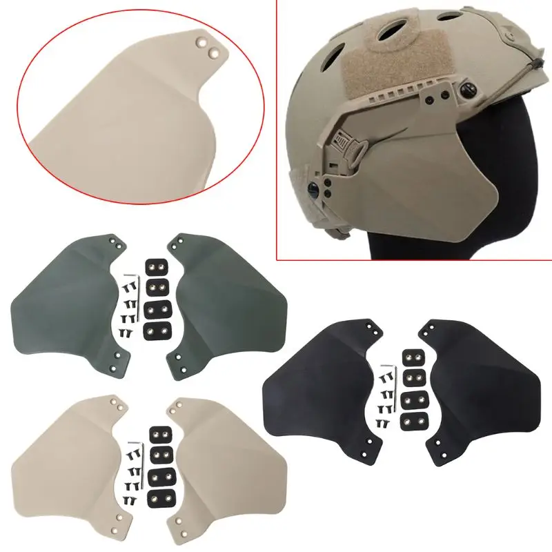 1 пара шлема, защитные тактические снасти для охоты на открытом воздухе, защитная боковая крышка для страйкбола, военные уши, аксессуары для защиты головы