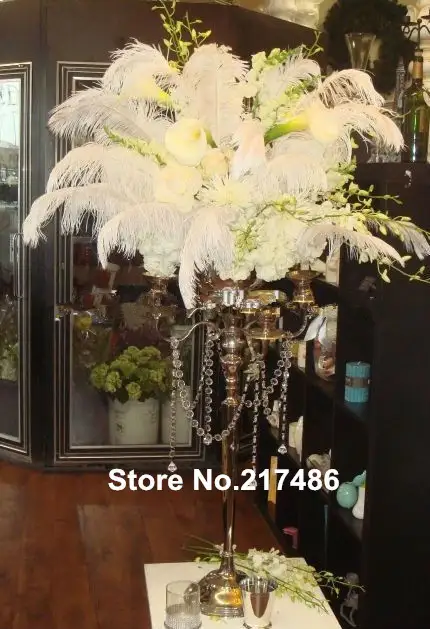 Us 650 0 Candelabra Centerpiece With Flower Bowl Centerpieces For Wedding Table Feather Weddings In Glow Party Supplies From Home