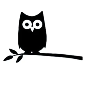 

10.7X7CM Cute Funny Owl In Tree Vinyl Decals Car Sticker Black Silver Accessories S6-2531