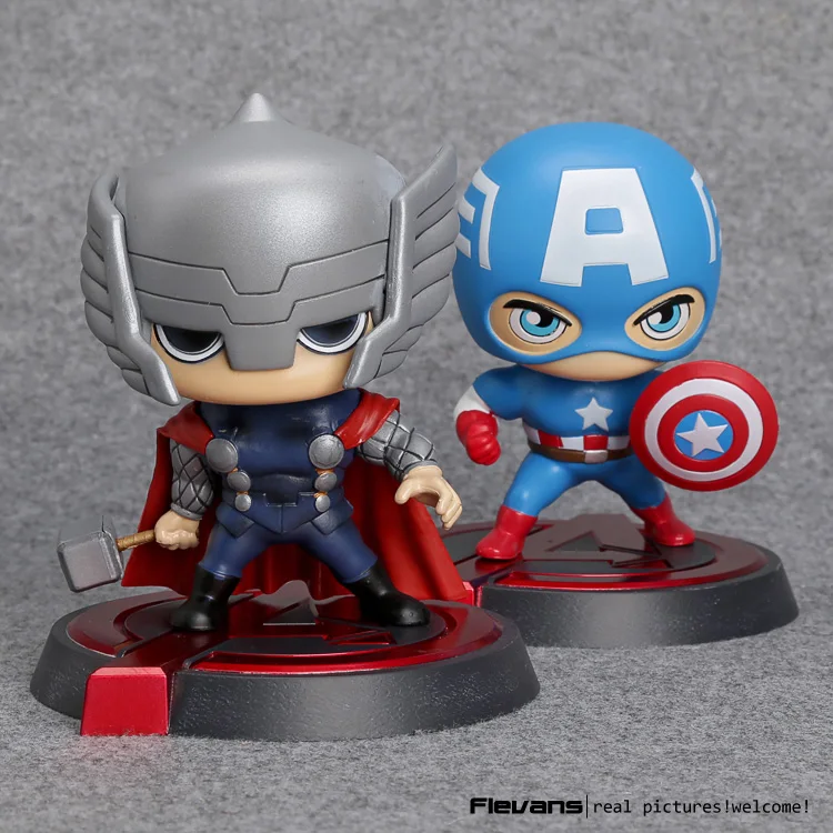 

Avengers Captain America Thor Bobblehead PVC Action Figure Collectible Model Toy HRFG478