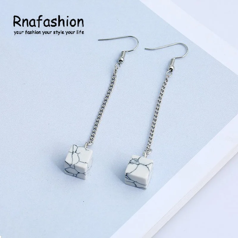 RNAFASHION для ночного клуба Модные серьги танцовщиц панк акриловые геометрические