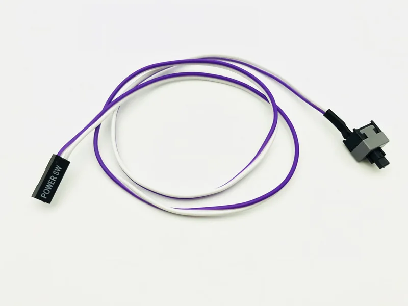 10PCS Reset Motherboard Cable Desktop Computer PC Case Power Button SW Switch Power Cord Cable Re-start Switch Cable for Mining