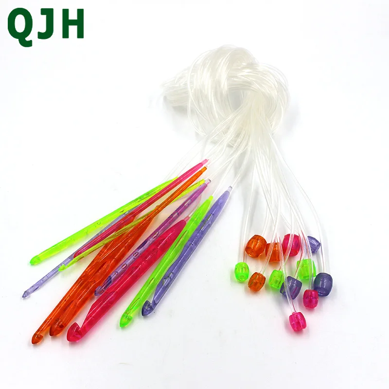 Manual DIY sewing knitting tool Afghan Tunisian Carpet Crochet Hooks Needles At Random 3.5mm-12mm, 1 Set(12 PCs/Set