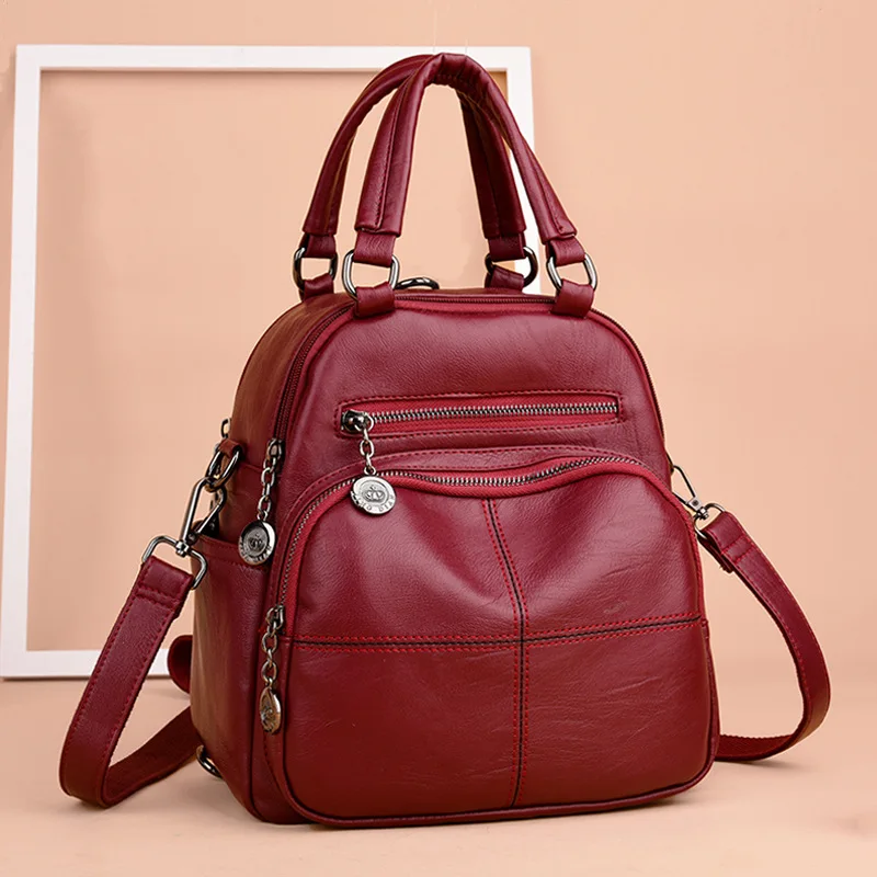 Pequeño Mini BOLSA DE MUJERES bolsas de hombro bolso de cuero genuino de las mujeres, Mochila mujer estilo coreano bolsa Mochila femenina