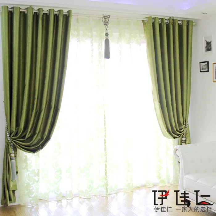 LOZUJOJU плотные шторы зеленые капли для гостиной, спальни, окна, резьба, драпировочная ткань, толстая драпировка, тяжелая
