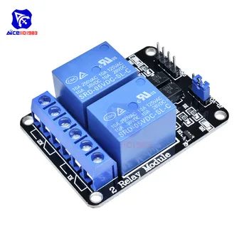 

2 CH DC 5V Relay Module with Optocoupler Low Level Trigger for Arduino UNO R3 MEGA 2560 1280 DSP ARM PIC AVR STM32 Raspberry Pi