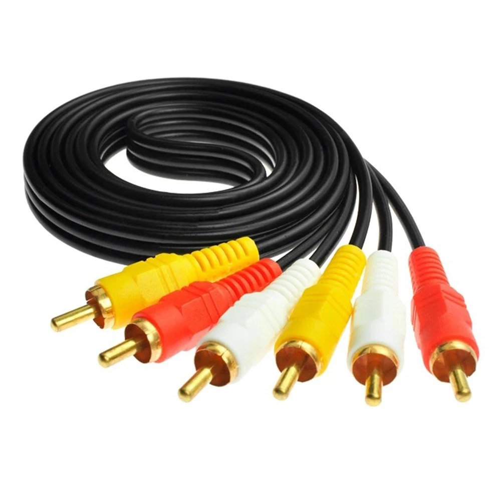 3 м 10 шт. 3RCA до 3RCA разъем «Лотос» аудио линия красный желтый и белый av-кабель