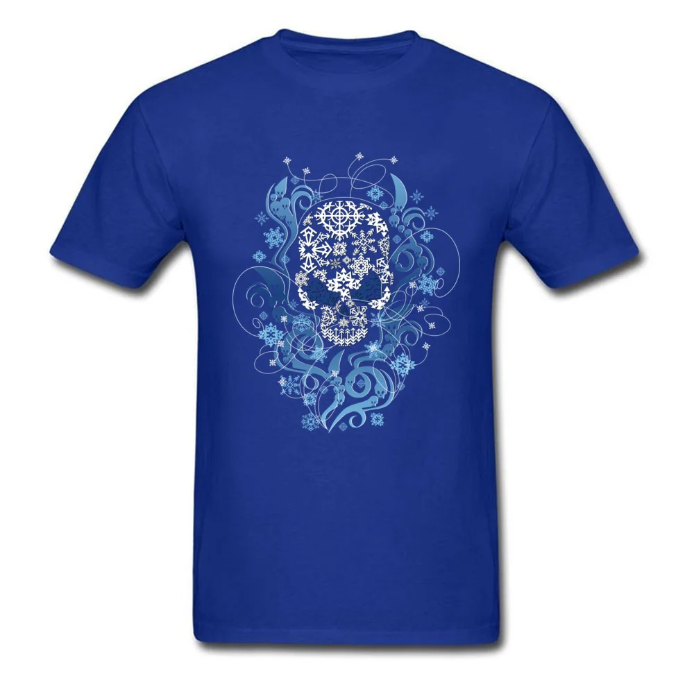 Cold Custom Short Sleeve Tops Shirt NEW YEAR DAY O Neck All Cotton Mens Top T-shirts Custom T-shirts Newest Wholesale Cold blue