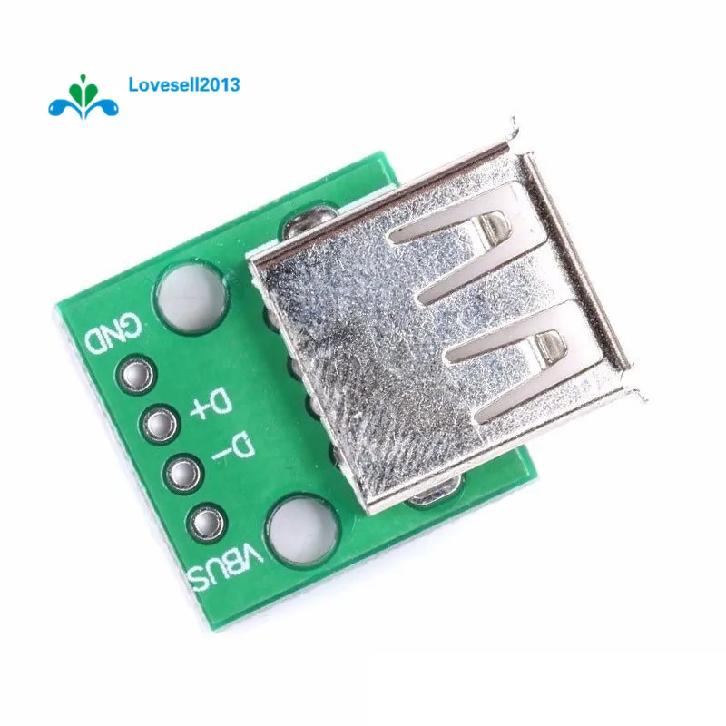 2 шт. тип A Женский USB для DIP 54 мм адаптер печатной платы конвертер Arduino|usb a|usb a ausb to |