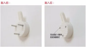 

1000pc/lot Length 25mm White Plastic Invisible Wall Mount Photo Picture Frame Nail Hook Hanger