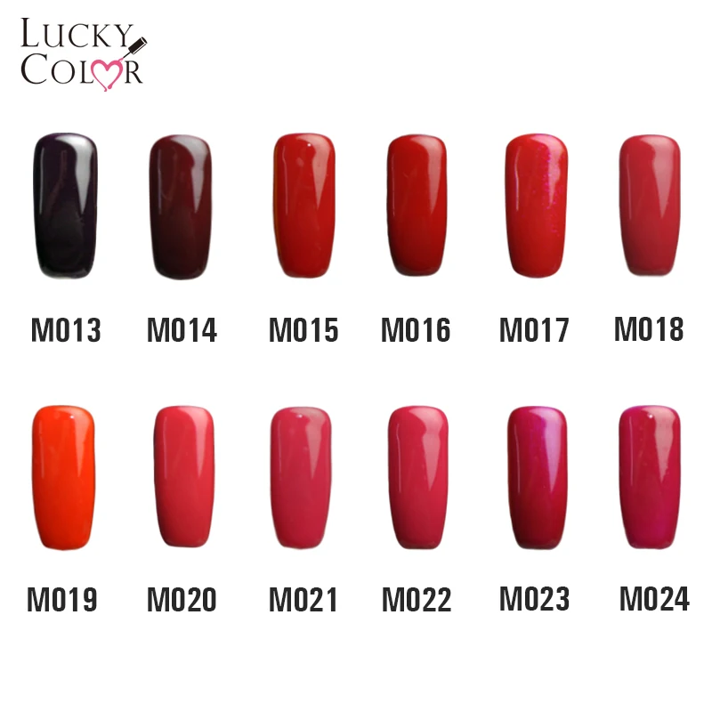 Tempting Red serise Gel Varnish With Brush Soak Off LED UV Nail Polish Art Long Lasting Lacquer Manicure Beauty 10g Box