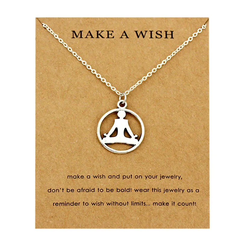 

Buddha Lotus OM OHM Mala Yoga Necklaces Heart Chakra Pendants Women Men Unisex Girl Handmade Trendy Jewelry Christmas Gift