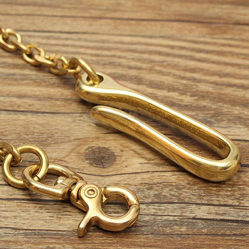 Shellhard 45cm 18inch Solid Brass Trouser Jean Wallet Chain Keychain For Motorcycle Biker Trucker Apparel Matching Supply