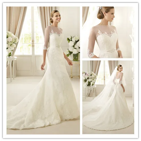 White Classic Wedding Dresses Fashion Dresses