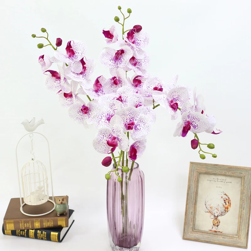 Artificial Orchid Flower 4 color Real Touch Artificial Butterfly Orchid flores artificial Wedding decoration home Festival Decor