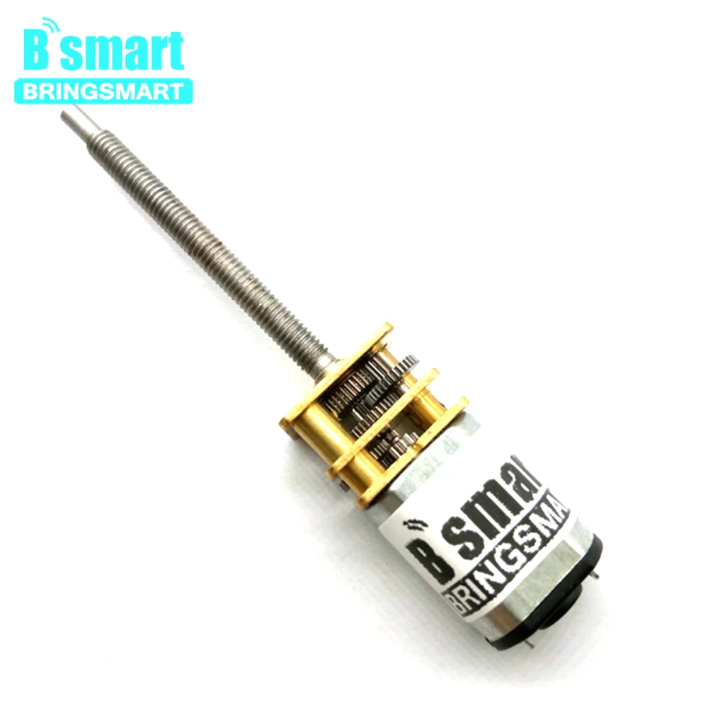 Bringsmart резьбовой вал M3* 34 мм N20 3V 6V мотор-редуктор с низкой скоростью 15 rpm-1000 rpm DC мини электродвигатель 12V мотор-редуктор