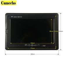 7 Дюймов Цветной TFT LCD DC 12 В Автомобильный Монитор Заднего Вида подголовник Дисплей С 2 Каналов Видео Вход Для DVD VCD Вспять камера