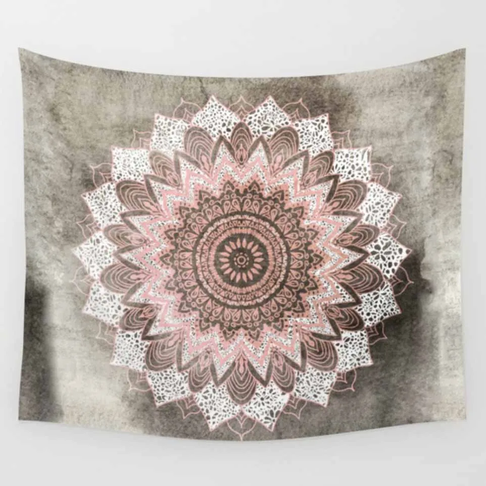 Lannidaa черная Мандала гобелены Настенный декор Boho сделано из хлопка богемный гобелены одеяло пледы постельное белье диван Чехлы для мангала