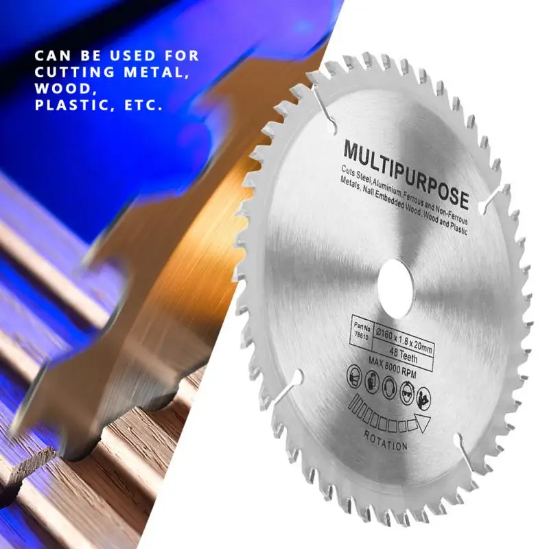 

48T Teeth Cemented Carbide TCT Carbide Circular Saw Blade Cutting Machine Tool Accessories Bore for cutting steel aluminum