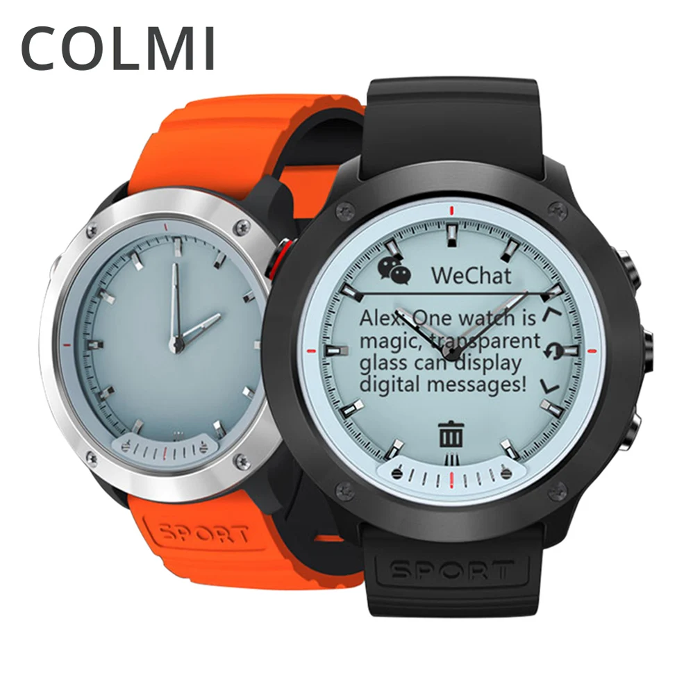 

COLMI M5 Smart Watch Transparent Screen Men IP68 Waterproof Heart Rate Monitor Stainless Steel Clock Smartwatch For IOS Android