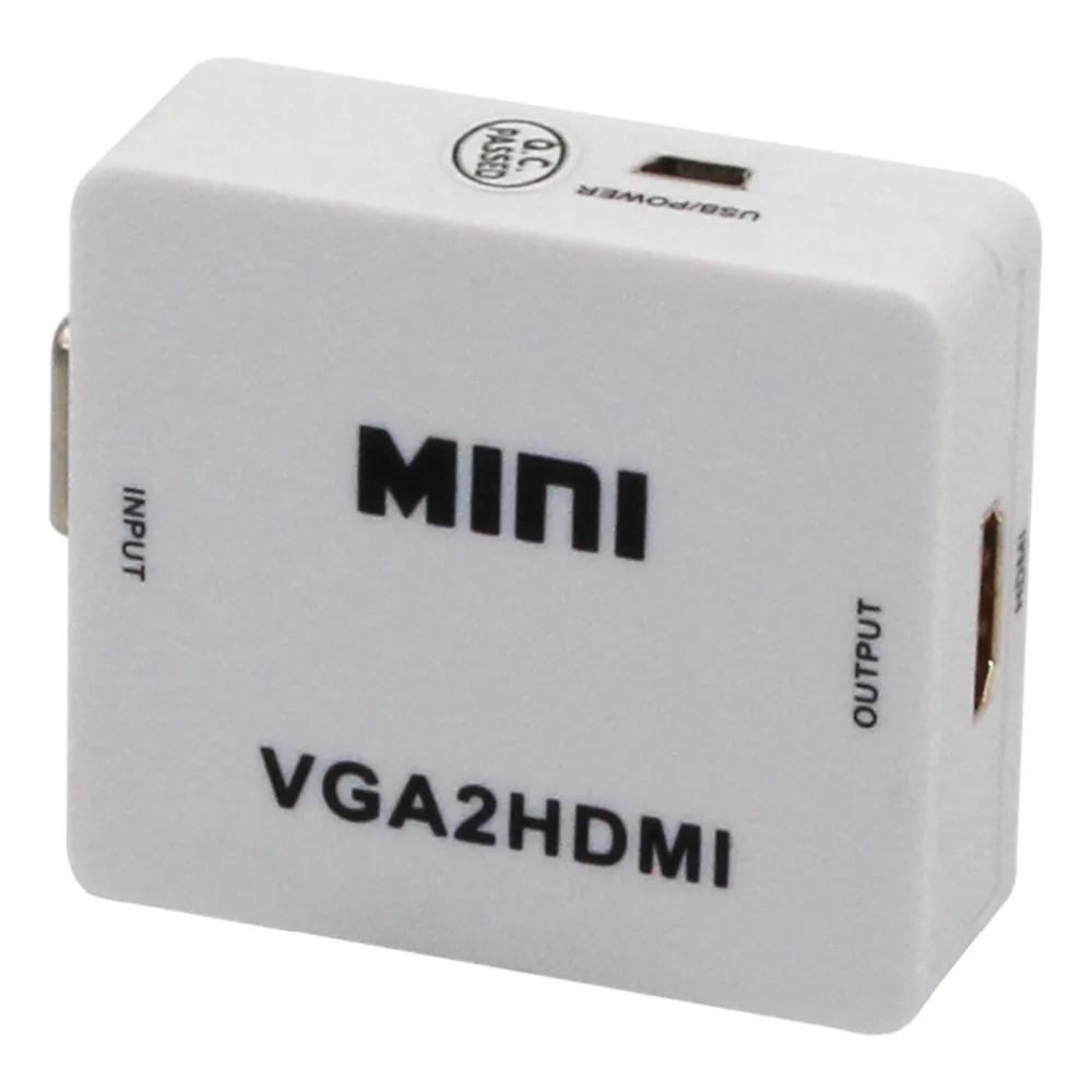 10pcs VGA to HDMI Converter With Audio VGA2HDMI 1080P Adapter Connector For Projector PC Laptop to HDTV with HDMI2VGA Converter 10pcs VGA to HDMI Converter With Audio VGA2HDMI 1080P Adapter Connector For Projector PC Laptop to HDTV with HDMI2VGA Converter