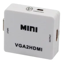 10pcs VGA to HDMI Converter With Audio VGA2HDMI 1080P Adapter Connector For Projector PC Laptop to HDTV with HDMI2VGA Converter 10pcs VGA to HDMI Converter With Audio VGA2HDMI 1080P Adapter Connector For Projector PC Laptop to HDTV with HDMI2VGA Converter