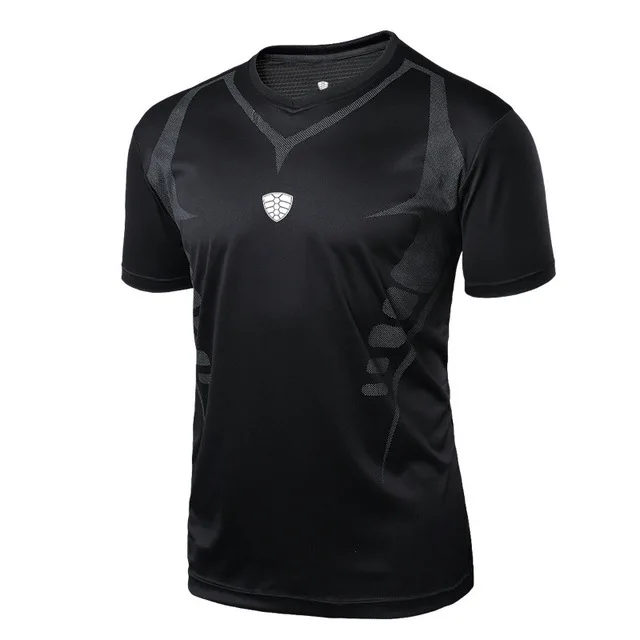 Новая брендовая мужская одежда, дизайнерские дышащие топы для бодибилдинга, футболки, топы для тренировок, спортивные футболки для бега, футболки - Цвет: black