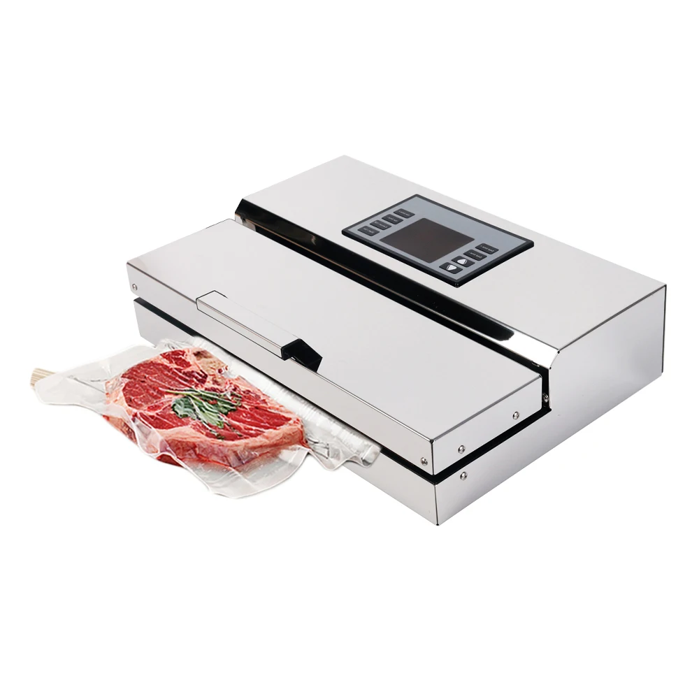 

GZZT Stainless Steel Vacuum Sealer Packing Machine +Slow Cooker Machine Sous Vide With Food Storage Vacuum Bags*1 Roll