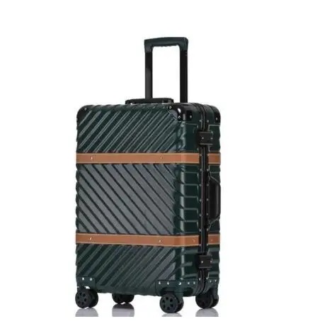 Carrylove 2" 24" 2" 29" алюминиевая рама прокатный багаж чемодан для путешествия жесткая Дорожная сумка на колесах - Цвет: green