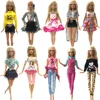 NK 10 Pcs/ Set Princess Doll Dress  Party Gown For Barbie Doll Accessories Fashion Design Outfit Best Gift For Girl' Doll Toy JJ ► Photo 3/6