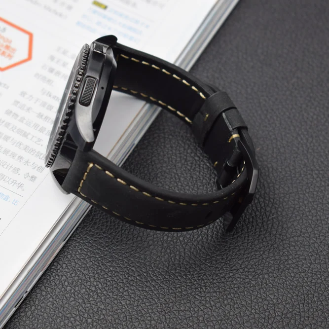 Ремешок для часов Huami Amazfit новейший браслет из натуральной кожи Samsung Gear S3 Classic Frontier