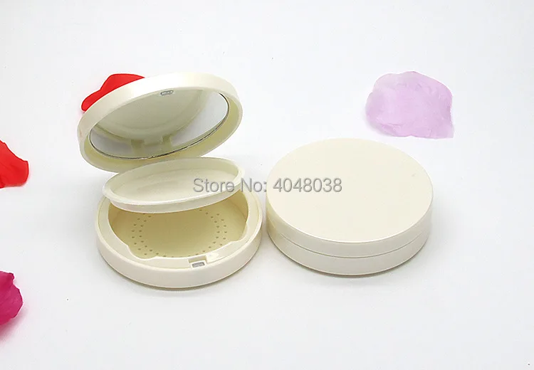 Dia 55mm Cosmetic  Powder Case Round Double-layer Empty Blusher Box with Mirror Highlight Shading Powder Magnet Switch 30 PCS (5)