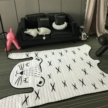 

130*185cm Soft Kids Carpet Floor Cotton Mat Living Room Baby Rugs and Carpets Bedroom Home Supplies Tapete Decoration Alfombra