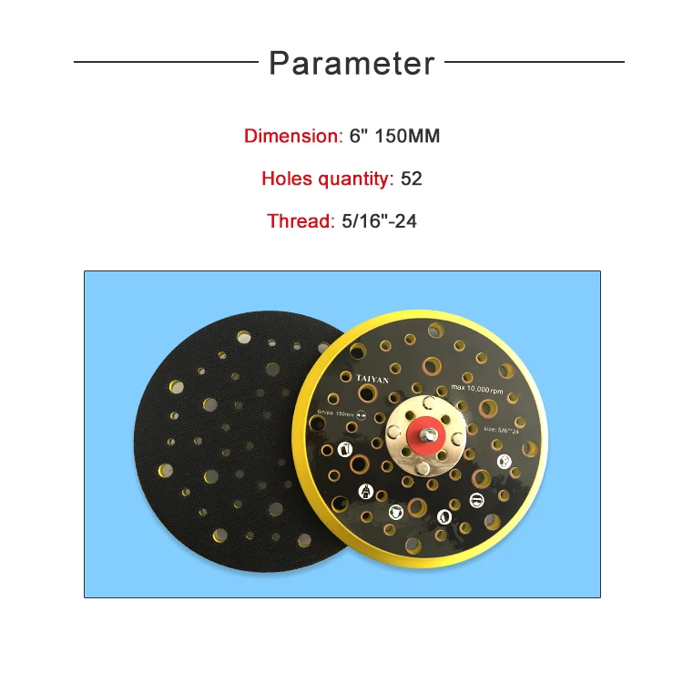 " 52 отверстия DA Шлифовальная прокладка с несколькими отверстиями шлифовальный подложка беспылевая сумка для абразивных инструментов для шлифовального станка