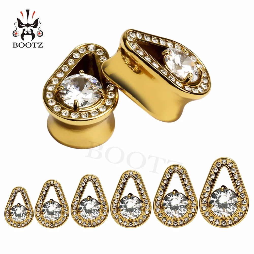 Kubooz piercing gem stone ear plugs copper ear tunnels piercing water