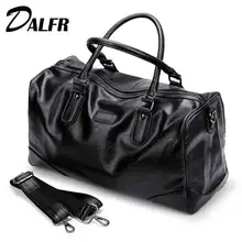 DALFR Дорожные Сумки из искусственной кожи, Мужская модная сумка для выходных, Большая вместительная сумка на плечо, сумки для путешествий, мужской рюкзак для путешествий