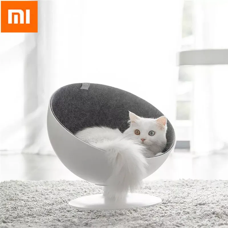 

Xiaomi Cat Beds & Mat Pet House Cat Boss Rotational Interaction Cat House Sleeping Funny Pet Bed Fiber Material Cat Supplies