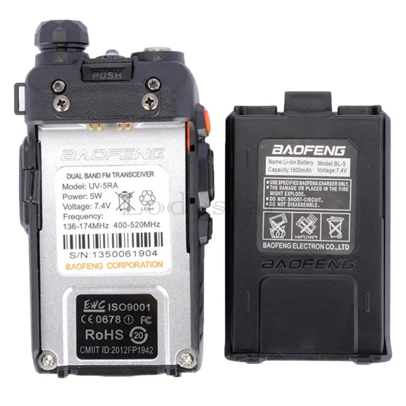 Портативная рация Baofeng 2020 UV5RA двухдиапазонное радио VHF/UHF 136 174/ 400 520 Гц VOX Cb