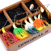4pcs/Lot 20.5g Spinner Bait Fishing Lure Buzzbait Wobbler Chatter Bait With Brass Fishing Spoon Lure Metal Jig Jigging Lure 10pcsbrass tickers brass lure bodies brass weight sinker diy spinner buzzbait fishing lures