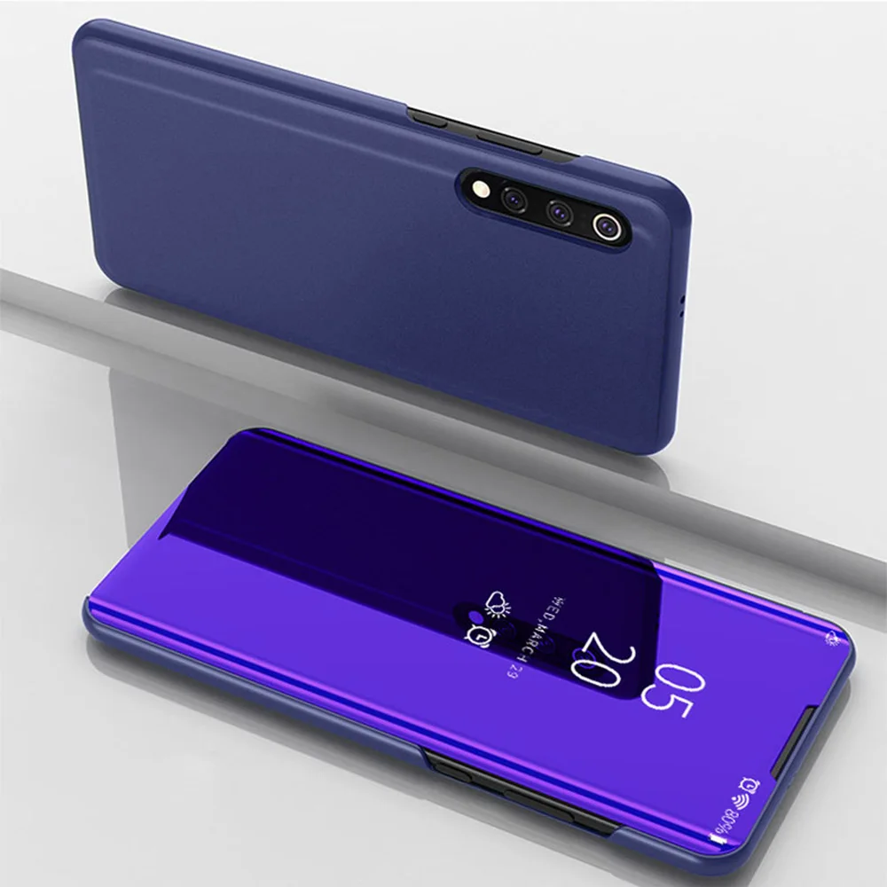Зеркальный чехол для Xiaomi Mi 9 Mi9 прозрачный чехол-книжка мобильного телефона с
