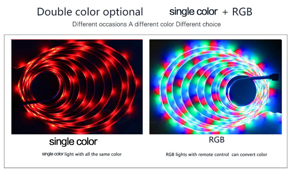 5 м RGB Водонепроницаемый светодиодный 2835 синий красный зеленый желтый DC 12 в 1-5 м 60 светодиодный/м гибкая лента RGB лента лампа диод