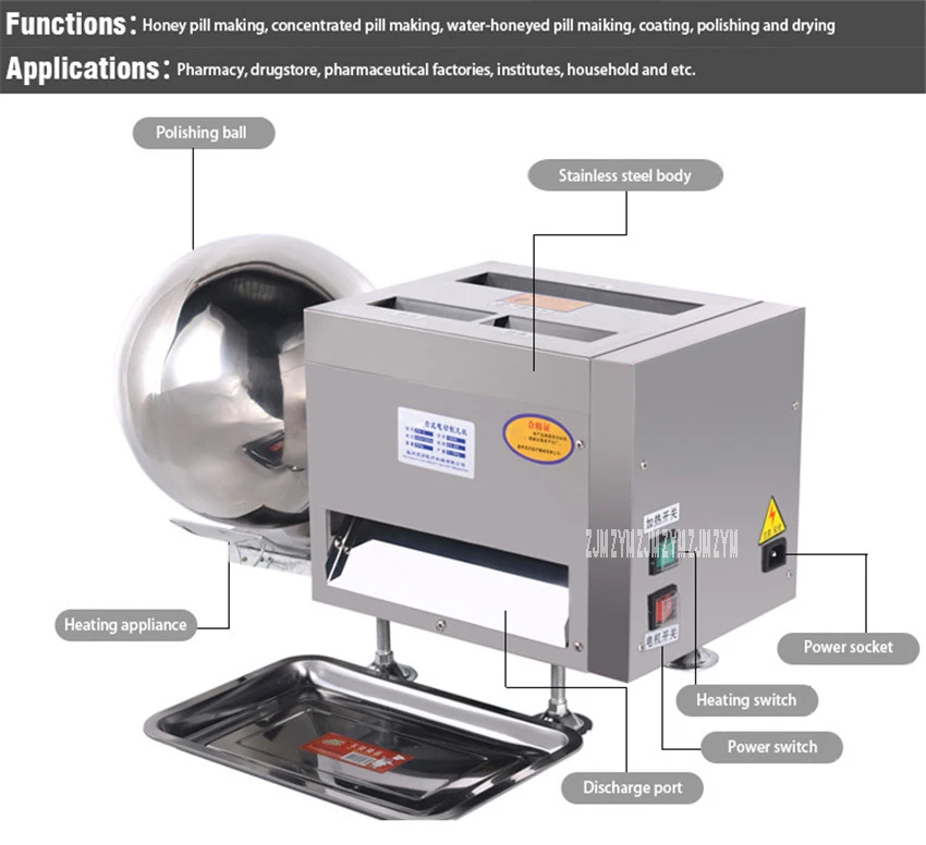 ZW-3 воды-Медовое таблетки решений и шлифовальные машины, нержавеющей стали Материал воды-Медовое таблетки машина, 0.18KW Мощность