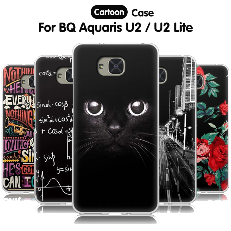 Роскошный мультяшный 3D рельефный чехол EiiMoo для телефона s BQ Aquaris U2 Чехол Мягкий