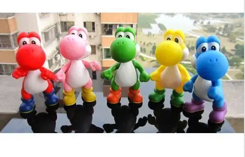 New 5pcs Color Super Mario Bros 4.5&quot YOSHI Action Figure Toy | Игрушки и хобби